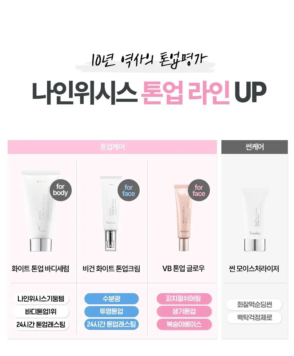 [수분톤업/화잘먹 톤프렙] 나인위시스 비건 화이트 톤업 크림 50ml 상세페이지 28
